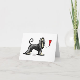 Black & Tan Afghan Hound Card