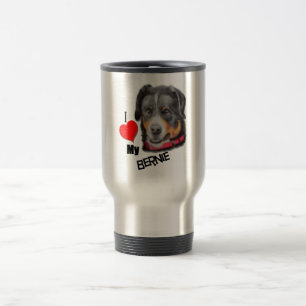 Black Tan Bernese Dog Love  Travel Mug