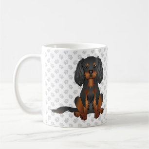 Black & Tan Cavalier King Charles Spaniel & Paws Coffee Mug