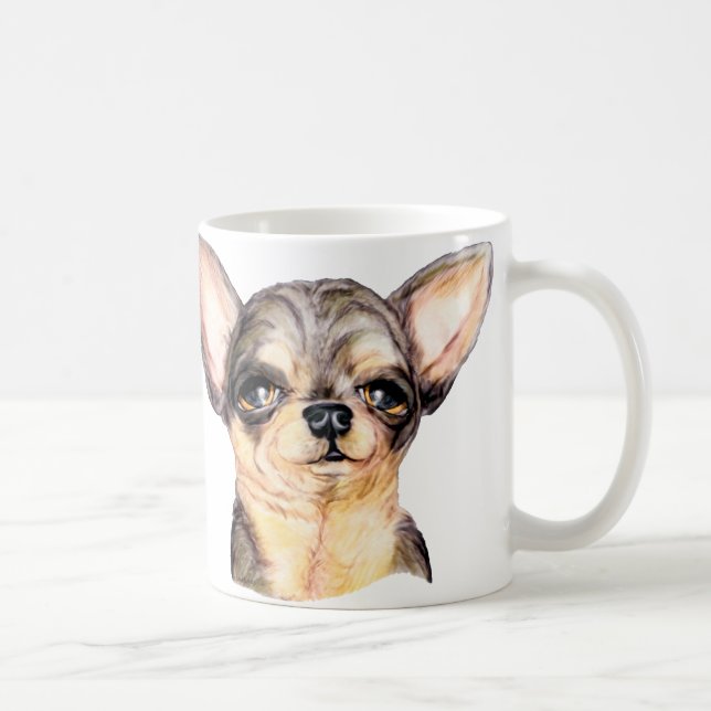 Black & Tan Chihuahua Bust Coffee Mug (Right)