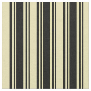 Black & Tan Coloured Lined/Striped Pattern Fabric