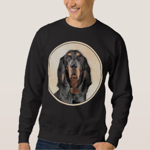 Black & Tan Coonhound Painting - Original Dog Art Sweatshirt