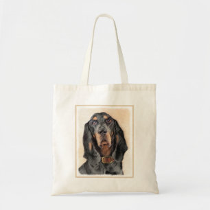Black & Tan Coonhound Painting - Original Dog Art Tote Bag