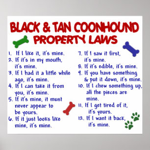 BLACK TAN COONHOUND PL2 POSTER