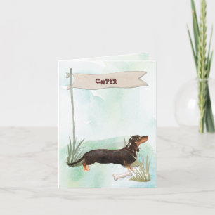 Black & Tan Dachshund Congratulations on New Dog Note Card