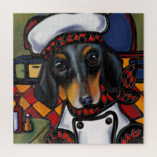 Black Tan Dachshund Jigsaw Puzzle