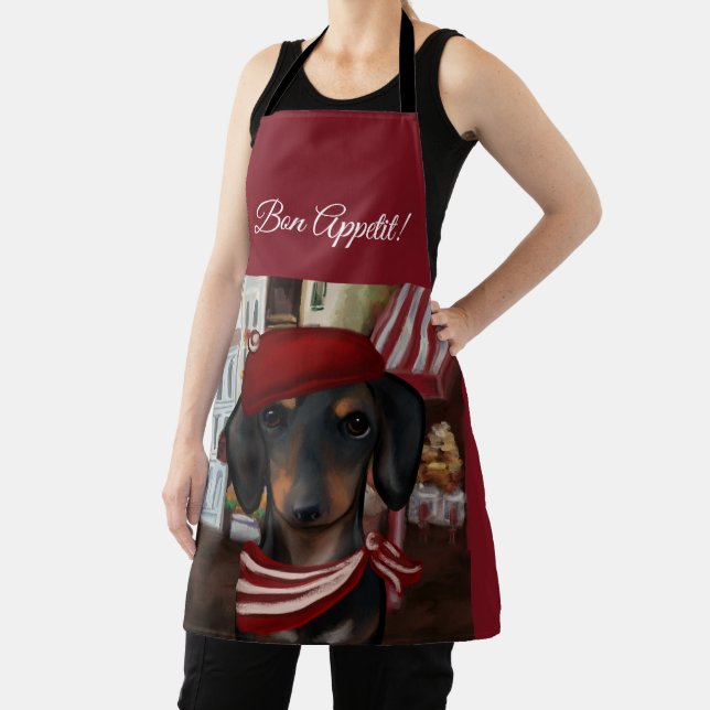 Black & Tan Doxie Apron (Insitu)