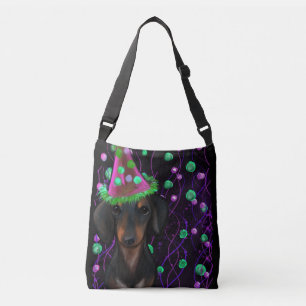 Black & Tan Doxie Crossbody Bag