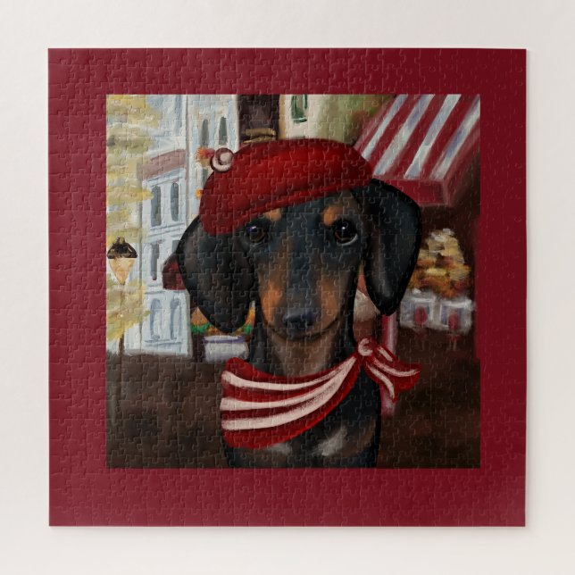 Black & Tan Doxie Jigsaw Puzzle (Vertical)