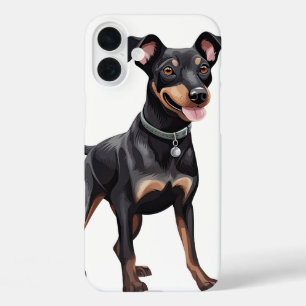 BLACK & TAN MANCHESTER TERRIER PUPPY DOG iPhone 16 PLUS CASE