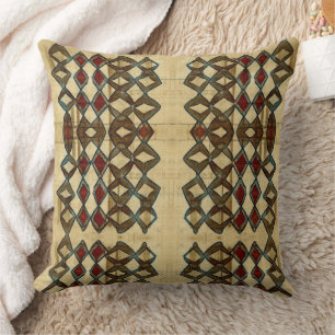 black tan red Tribal African Mud cloth Cushion