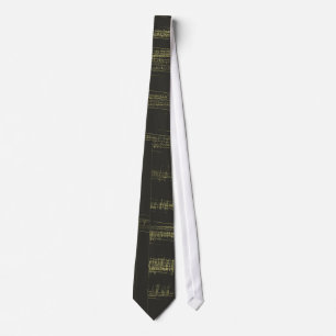 Black, Tan Retro Striped Tie