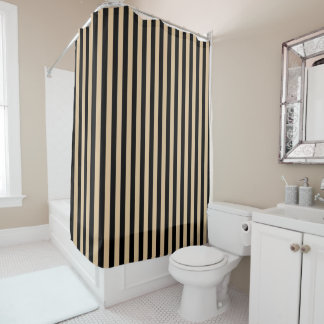 Black & Tan Shower Curtain