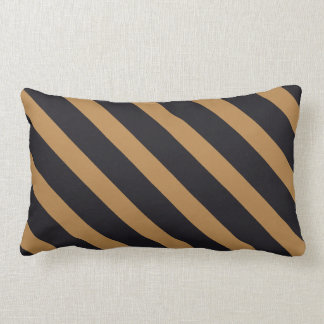Black & Tan Stripes Lumbar Cushion