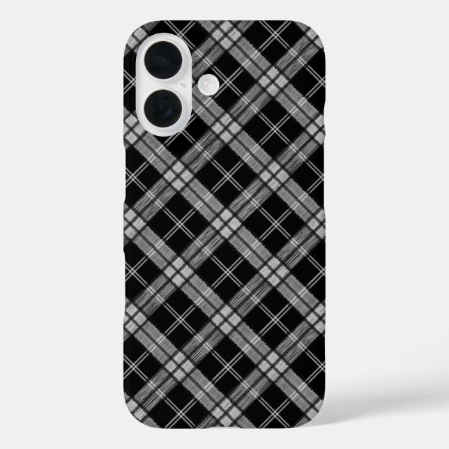 Black Tartan Case-Mate iPhone Case (Back)
