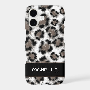 Black Taupe Leopard Print Customisable