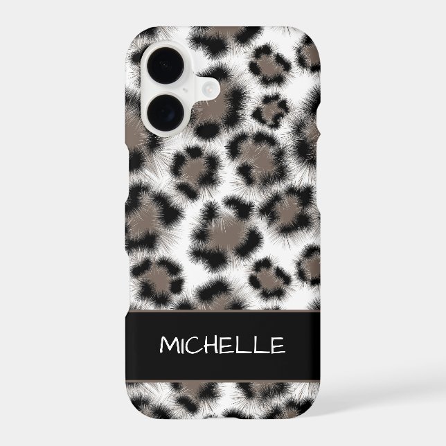 Black Taupe Leopard Print Customisable (Back)