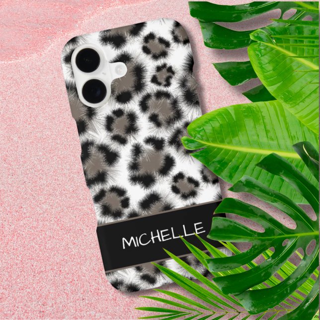 Black Taupe Leopard Print Customisable (Creator Uploaded)