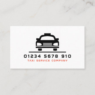 Black Taxi Cab Logo, Price List Business Card