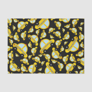 Black taxi pattern tissue paper
