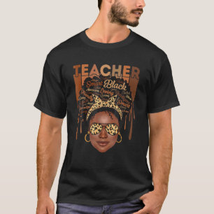Black Teacher Afro Smart African American Love Mel T-Shirt