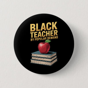 Black Teacher By Popular Demand, Afro African Teac 6 Cm Round Badge