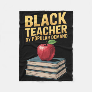 Black Teacher By Popular Demand, Afro African Teac Fleece Blanket
