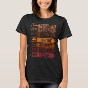 Black Teacher Educator African American Black Hist T-Shirt