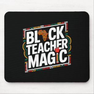 Black Teacher Magic Afro Black History Month Woman Mouse Pad