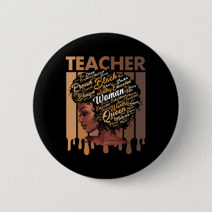 Black Teacher Magic Black History Education Melani 6 Cm Round Badge