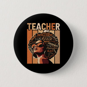 Black Teacher Magic Black History Education Melani 6 Cm Round Badge