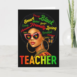 Black Teacher Magic Black History Education Melani Card
