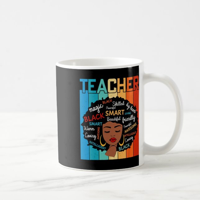 Black Teacher Magic Black History Education Melani Coffee Mug (Right)