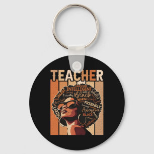 Black Teacher Magic Black History Education Melani Key Ring