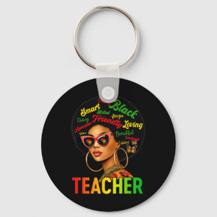 Black Teacher Magic Black History Education Melani Key Ring
