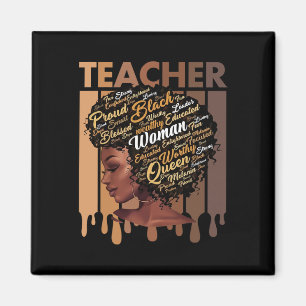 Black Teacher Magic Black History Education Melani Magnet