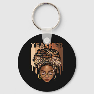 Black Teacher Magic Black History Month Afro Hair Key Ring