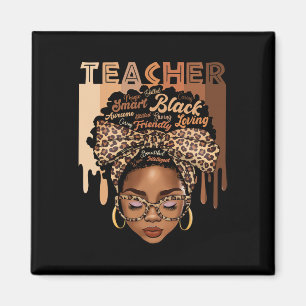 Black Teacher Magic Black History Month Afro Hair Magnet
