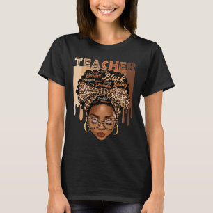 Black Teacher Magic Black History Month Afro Hair T-Shirt