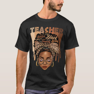 Black Teacher Magic Black History Month Afro Hair T-Shirt