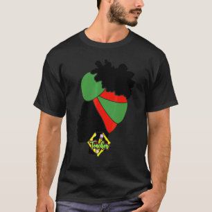 Black Teacher Sista Women Melanin Teachers Earring T-Shirt