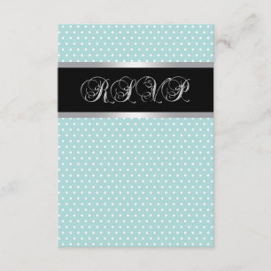Black Teal Blue RSVP Card