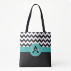 Black Teal Chevron