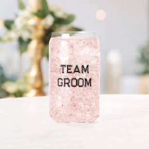 Black Team Groom Bachelor Party Can Glass