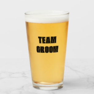 Black Team Groom Bachelor Party Glass