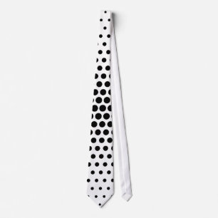 Black Techno Dots Modern Pattern Tie