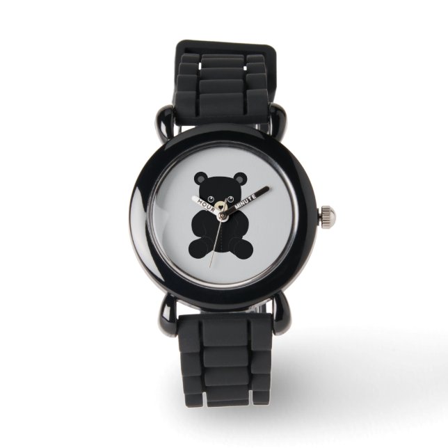 Black Teddy Bear Watch (Front)