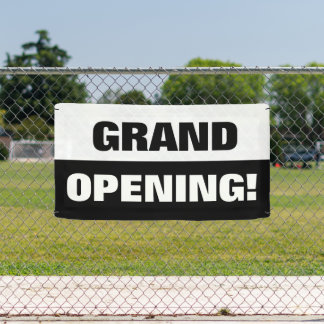 Black template grand opening business banner