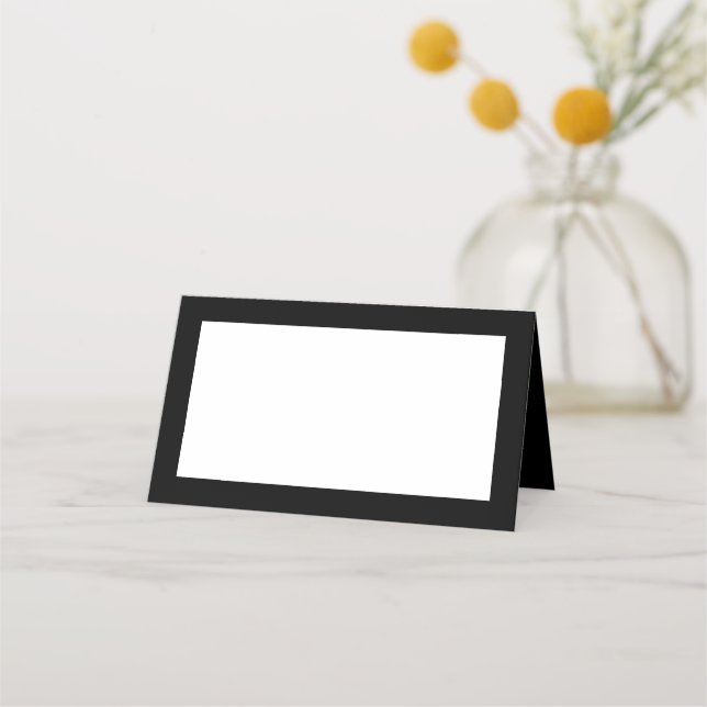 Black Tent Style Place Cards (Front)
