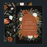 Black terracotta floral botanical elegant arch holiday card<br><div class="desc">Rustic watercolor floral Christmas card design. With beautiful rust,  terracotta,  black and sage green pampas grass eucalyptus botanical watercolor details. This modern holiday design is sure to set the style for your holiday season</div>